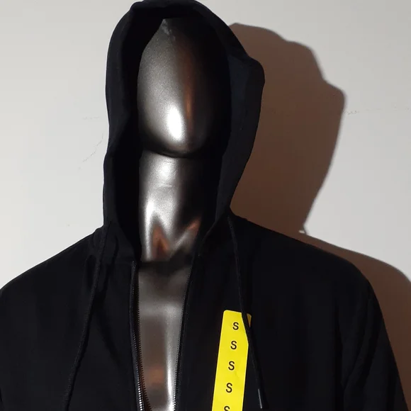 NWT Eddie Bauer Zip Front Hooded Sweatshirt - Small, Medium, XXL - Black - Picture 4 of 7